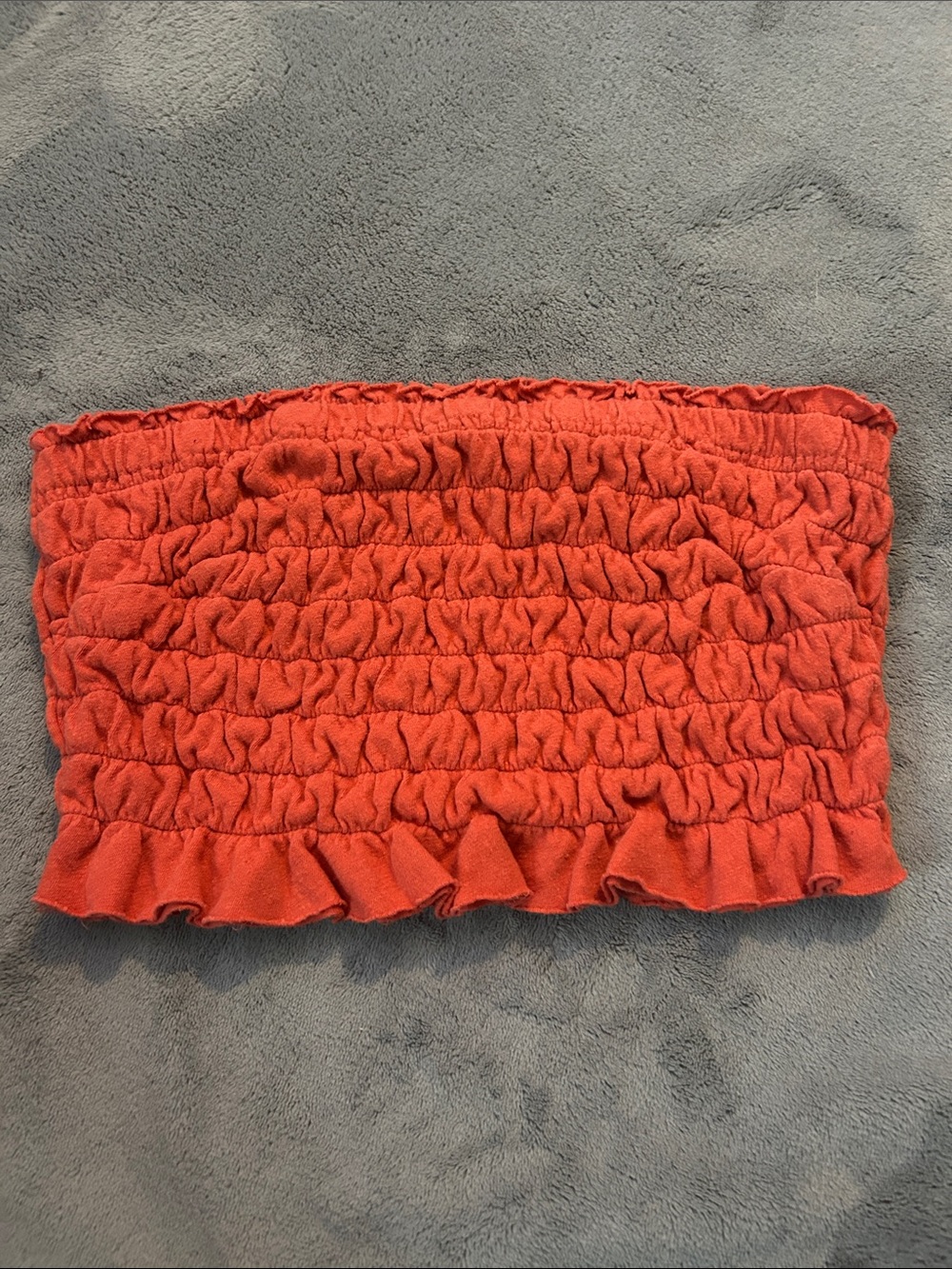 Free People Beach Smocked Tube Top with Ruffle Hem